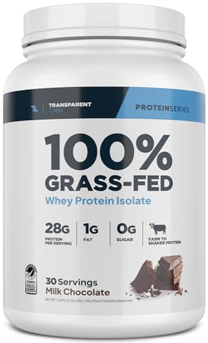 Transparent Labs Grass-Fed Whey Protein Isolate - Naturally Flavored, Gluten Free