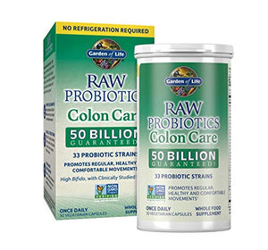 Garden of Life RAW Probiotics Colon Care Shelf Stable - 50 Billion CFU Guaranteed