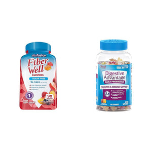 Vitafusion Fiber Well Sugar Free Fiber Supplement & Digestive Advantage Probiotic