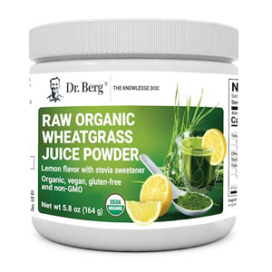 Dr. Berg USDA Certified Organic Green Powder Superfood (60 Servings) - Made with Raw