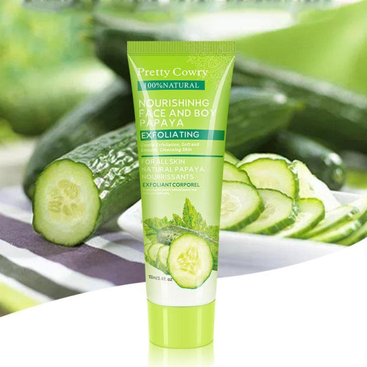 Papaya Cucumber Coconut Exfoliating Gel – Gentle Facial & Body Scrub 100ml