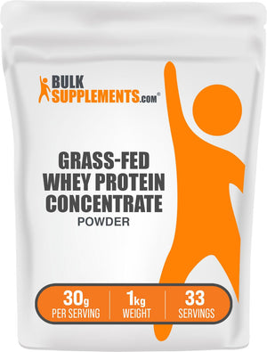 BULKSUPPLEMENTS.COM Grass Fed Whey Protein Powder - Pure Protein Powder