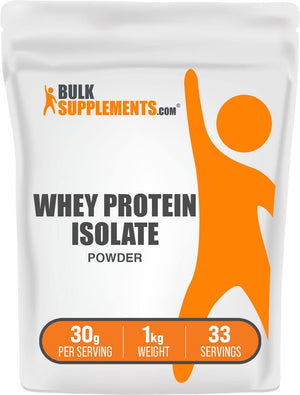 BulkSupplements.com Whey Protein Isolate Powder - Protein Supplement - Protein Powder