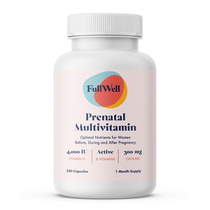 FullWell Prenatal Vitamins | Choline, folate, Vitamin D for fetal Growth, Brain Development