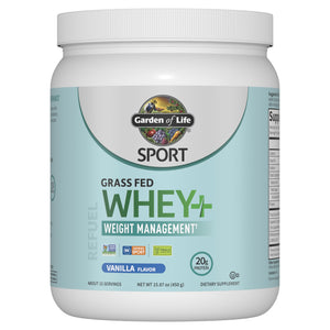 Garden of Life Sport Whey Plus Weight Management with Amino Energy - 20g of Grass