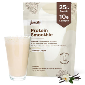 FlavCity Protein Powder Smoothie, Vanilla - 100% Grass-Fed Whey Protein