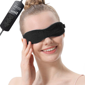 Aroma Season heated eye mask with flaxseed and graphene fir warm compress for dry eyes black