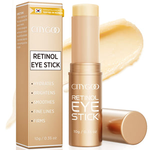 CITYGOO Retinol Eye Stick 10g tube for dark circles, puffiness, and anti-aging wrinkle treatment.
