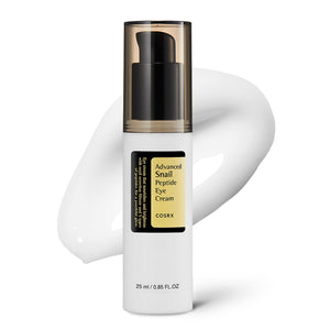 COSRX Advanced Snail Peptide Eye Cream 25ml pump bottle for brightening and firming.