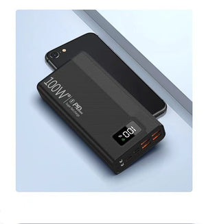 Large capacity fast charging power bank black