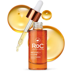 RoC Multi Correxion Revive + Glow 10% Active Vitamin C Serum 1 fl oz bottle.