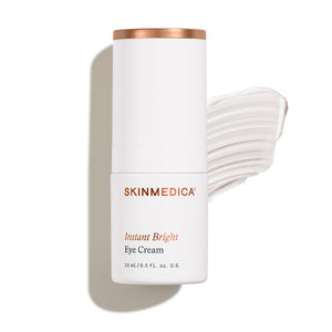 SkinMedica Instant Bright Eye Cream in its new 0.5 oz packaging, a premium medical-grade treatment for brightening and firming the eye area.