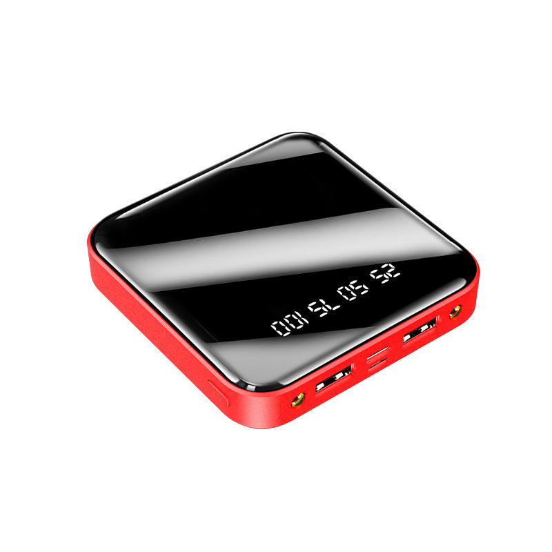 10000mAh Mini Power Bank with Mirror Digital Display – Portable Charger