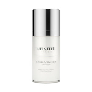 Infinitek Paris Multi-Active Collagen Eye Cream 0.50 fl oz bottle for anti-aging and under eye dark circles treatment.
