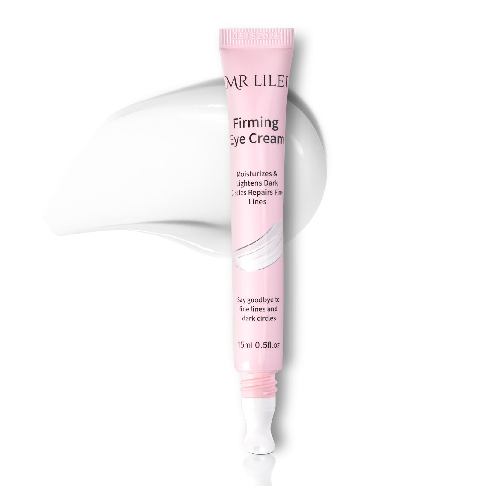 Mrlilei Beauty Firming Eye Cream Tube 15ml - Hyaluronic Acid & Fragrance-Free Formula